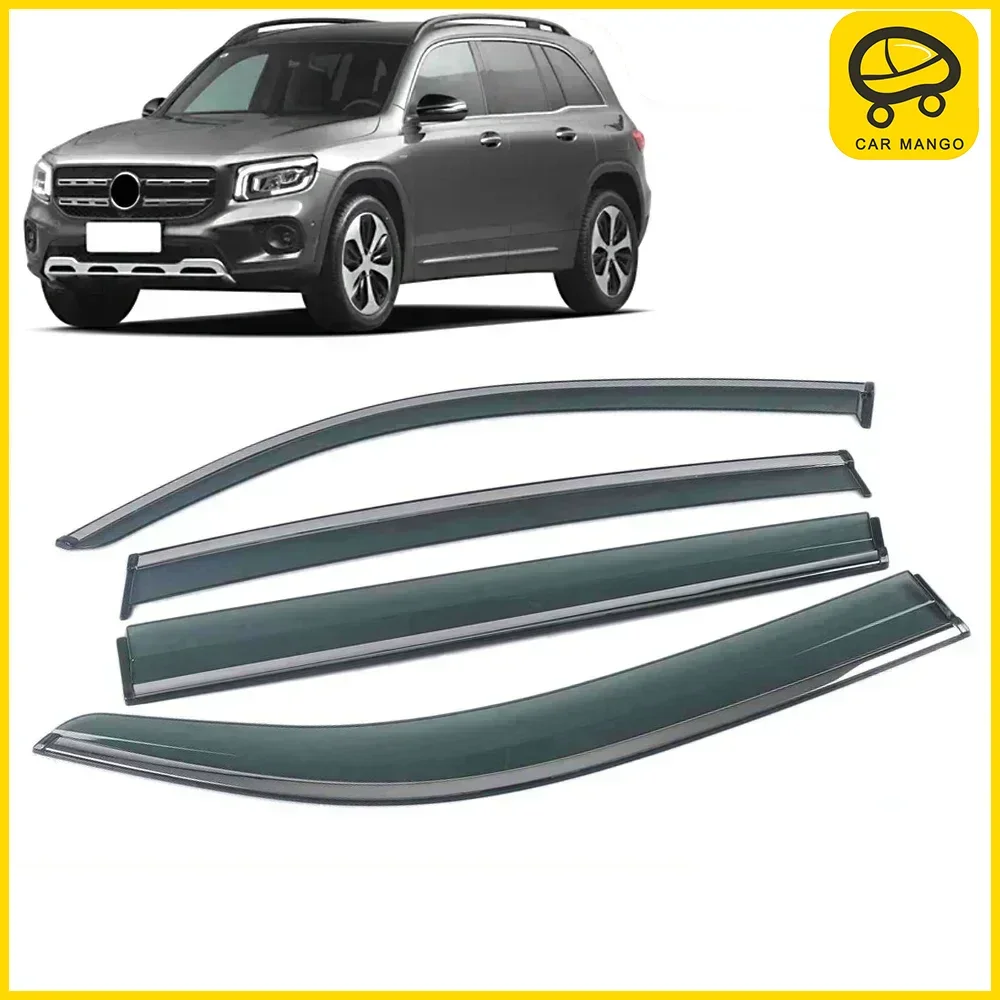 

Chrome Strips Rain Guards for Mercedes-Benz GLB-Class 2019-2023 Window Visor Wind Deflectors Door Visor Vent Shades Ventvisor