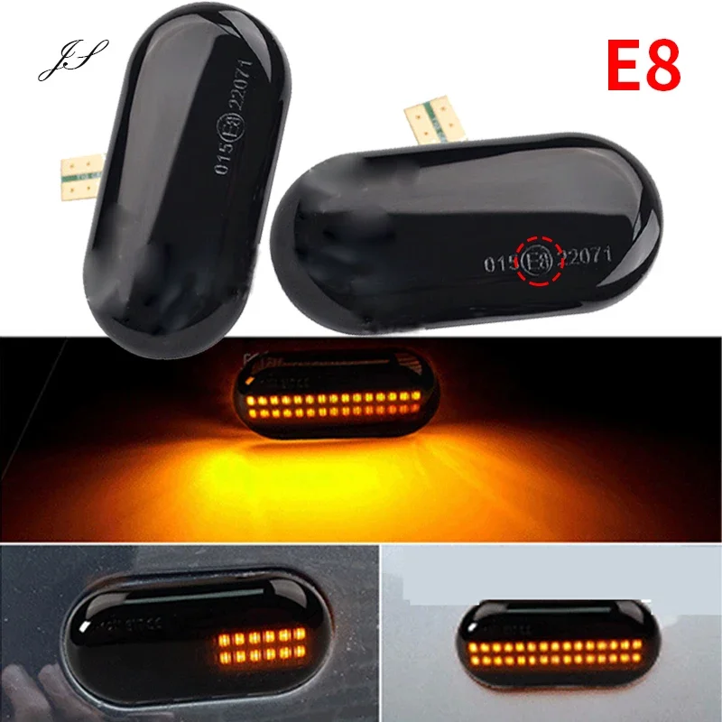 

2pcs LED Dynamic Car Turn Signal Side Marker Light For Mercedes-Benz Smart Renault Clio 1 2 MEGANE ESPACE TWINGO MASTER Nissan