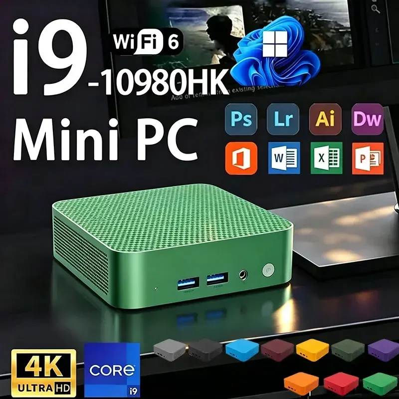 2026 Mini PC Core i9 10980HK Windows 11 Computer 16GB RAM 1TB M.2 SSD Portable Gaming Computer 60Hz 4K HD Mini Desktop PC Gamer