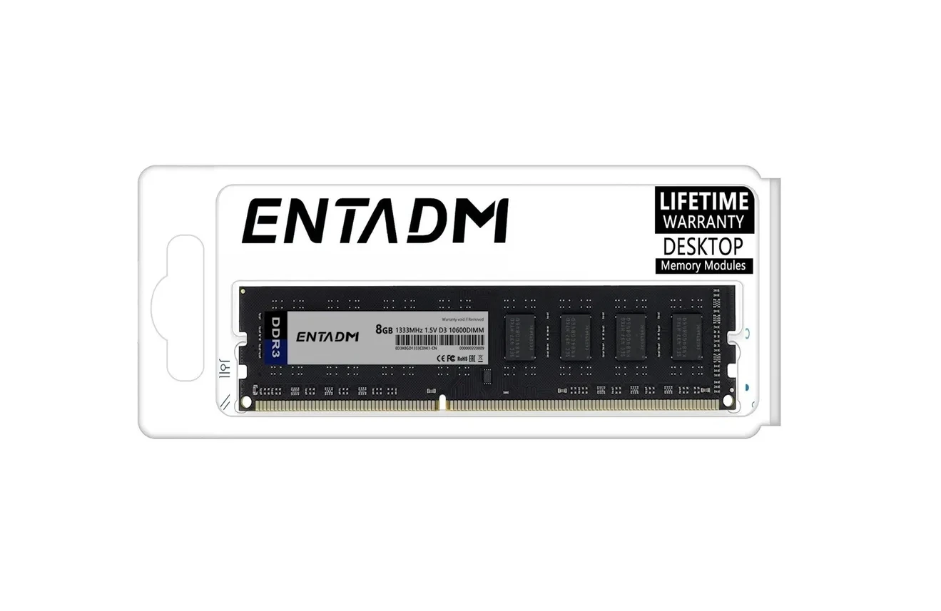 ENTADM DDR3 1×8GB 1333MHz UDIMM Desktop Memory RAM 1.5V