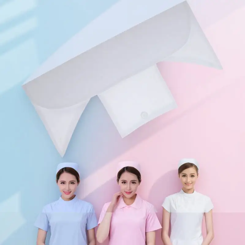 Respirável confortável adulto enfermeira boné branco suor absorvente enfermeira chapéu bandana traje acessórios vestido de festa