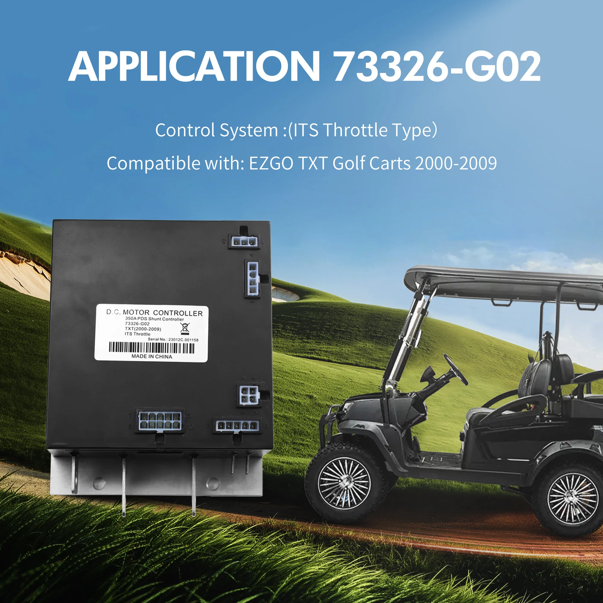 73326-G02 36V 350A ITS Regolatore di velocità del motore 609083 per carrello da golf EZGO TXT 2000-2009