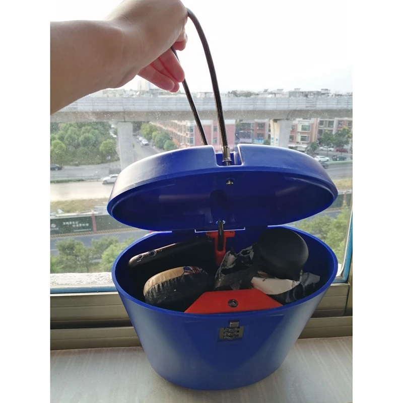 Top Deals Portable Safe Case 3-Digit Combination Lock With Rope Outdoor Camp Hiking Sports  Security Storage Box