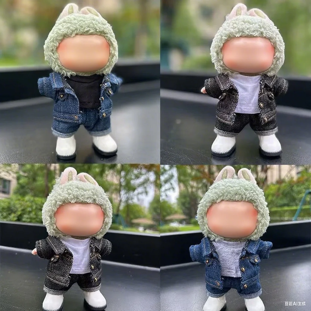 

Anime Mini 17cm Doll Outfits Designer Luxury Cowboy Doll Clothes Doll Accessories Plush Toys Accessorie Clothing doll clothe