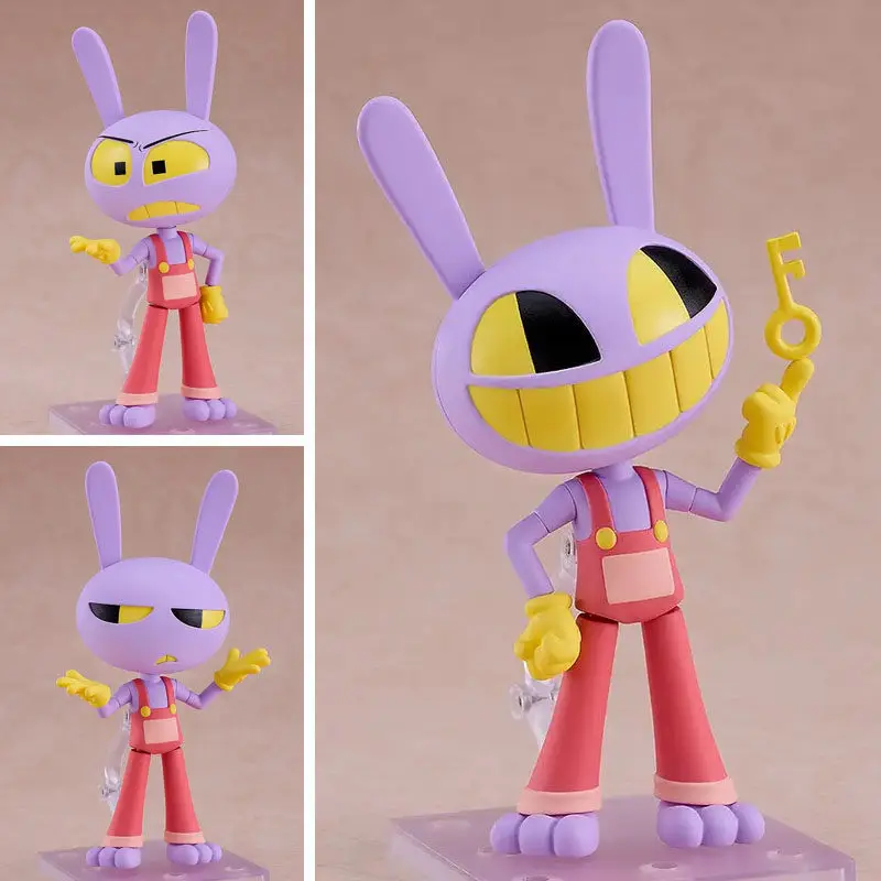 10cm The Amazing Digital Circus Jax 2771 Figurka Akcji w Wersji Q z Wymiennymi Twarzami, Lalka Anime, Model, Zabawka, Ozdoba na Biurko, Prezent