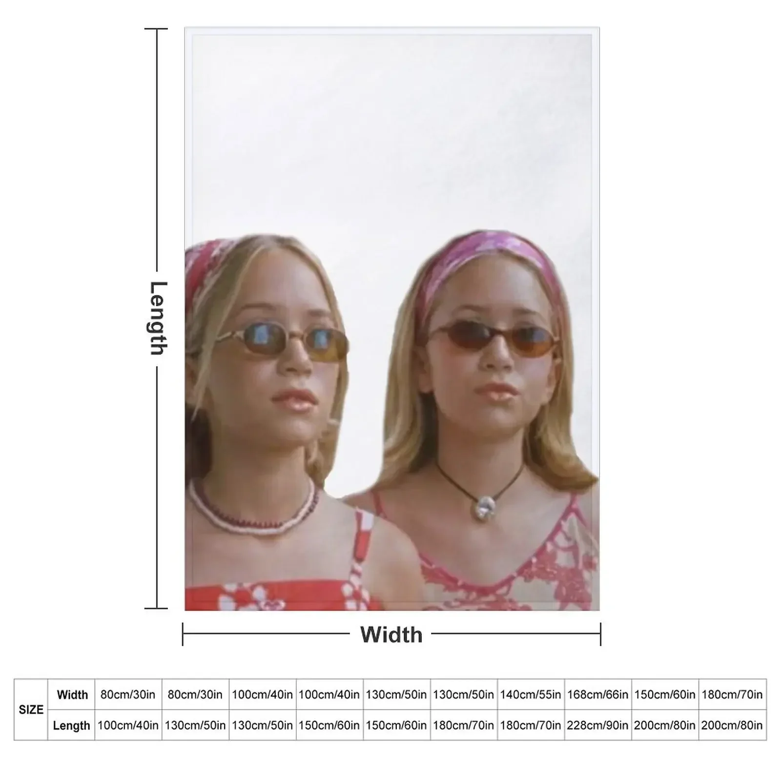 Mary Kate & Ashley Olsen Twins Throw Blanket Tourist Plush Loose heavy to sleep Beautifuls blankets and throws Blankets