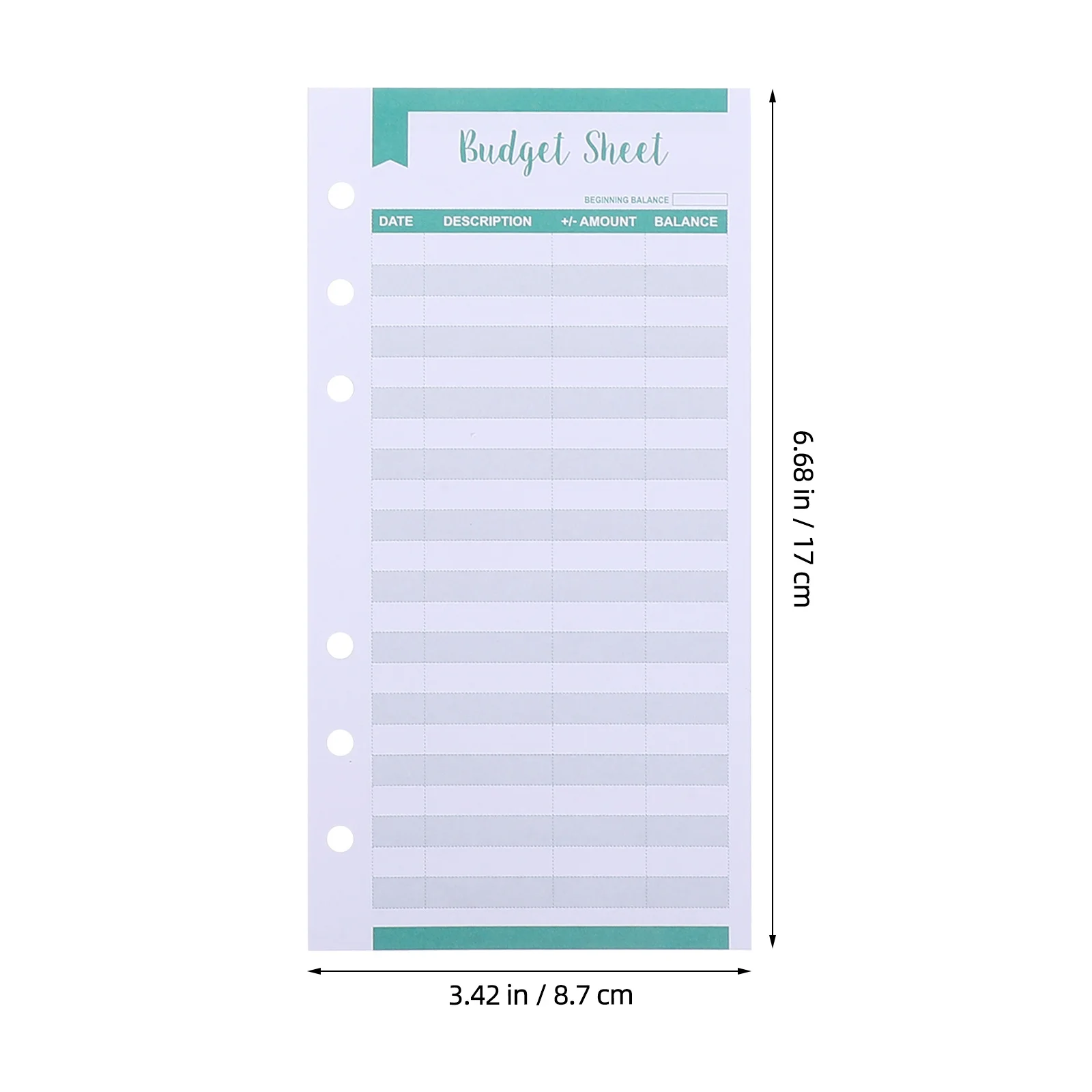 Budget Sheet for Personal Use 40Pcs Expense Tracker Excel Planner Colorful Office Supplies