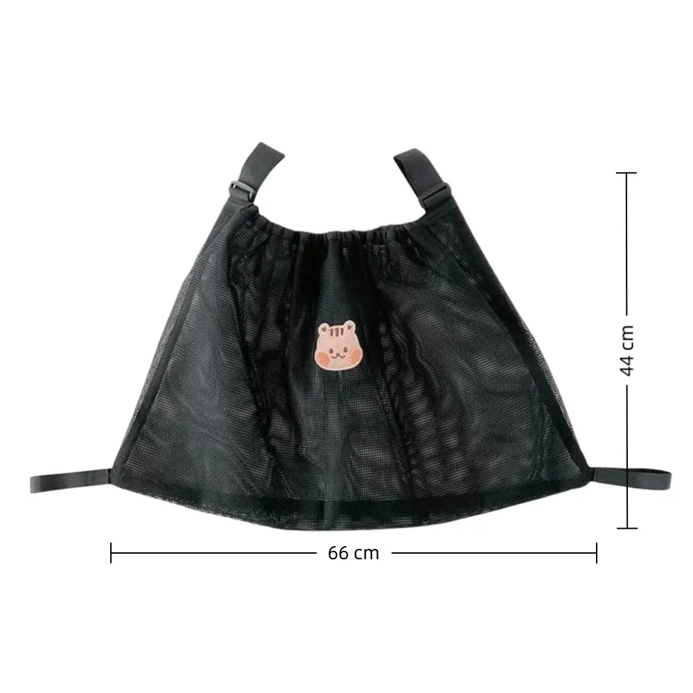 New Large Capacity Stroller Hanging Bag Reusable Mesh Mesh Stroller Bag Storage Organizer Stroller Storage Mesh Bag Stroller