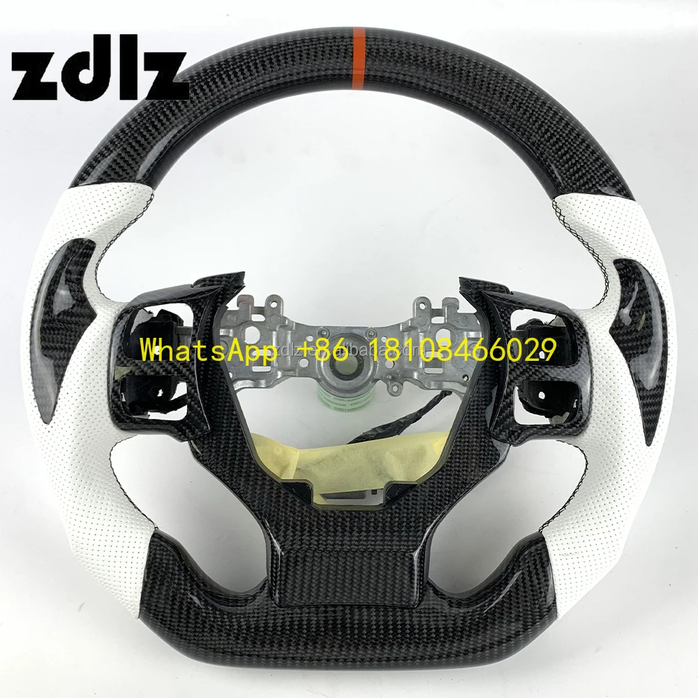 

Автомобильный руль для Lexus IS Is200 NX CT200 IS250 IS300 ES GS, изготовленный на заказ белый перфорированный кожаный руль из углеродного волокна