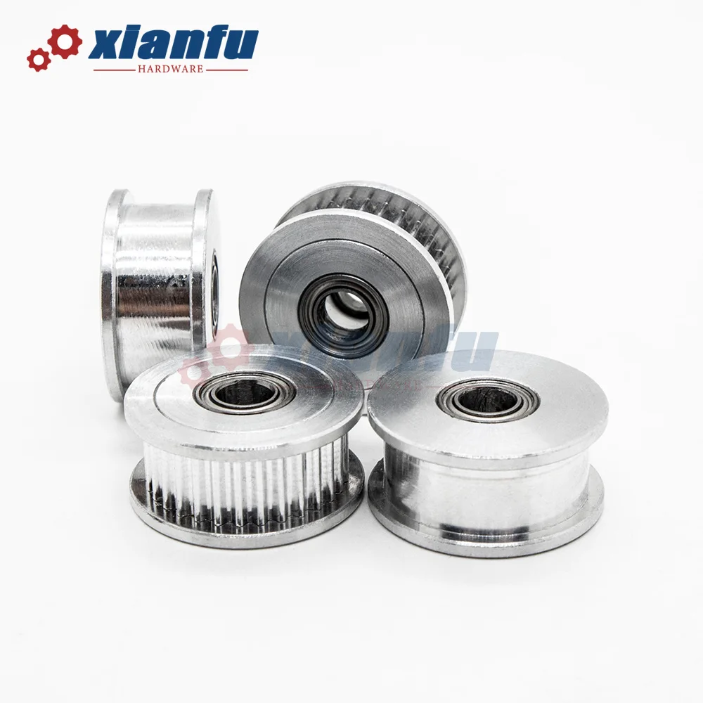1/5/10pcs 30 Teeth 2GT Timing Pulley Idler With Bearing Bore 5mm Belt Width 6mm Tensioning Wheel Sheave for 3D Printer GT2 30T