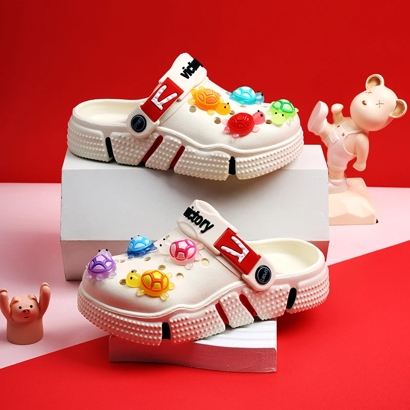 

Summer Children Garden Clogs Shoes Boys Girls Beach Sandal Kids Lightweight Breathable Cute Cartoon Outdoor Slippers Size 28-35