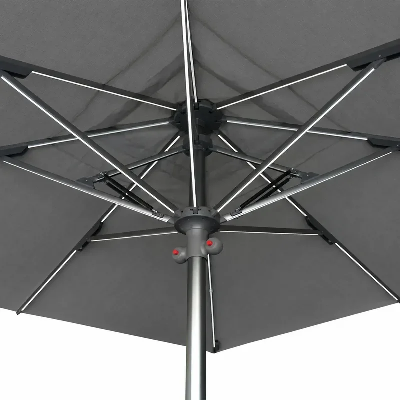 Large 4m Outdoor Patio Umbrella Wind Resistant Center Pole Sunshade for Garden Villa Courtyard Poolside Sun Protection