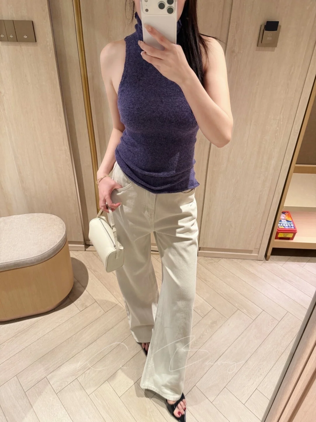 

Spring New Sle High Waist Straight Leg Bell Bot Jeans Women's Slim Fit High Elastic Light Khaki Color Jeans Ladies Denim
