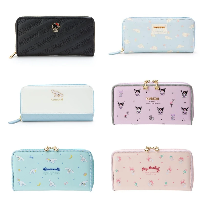 Sanrio Hello Kitty PU Leather Purse Kuromi  Ladies Card Holder Wallet Cinnamoroll Coin Purse My Melody Money Bag view 6