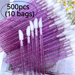 500Pcs Lip Brush Disposable Lipstick Wands Makeup Brushes Lash Extension Mascara Applicator Cosmetic Tools Wholesale