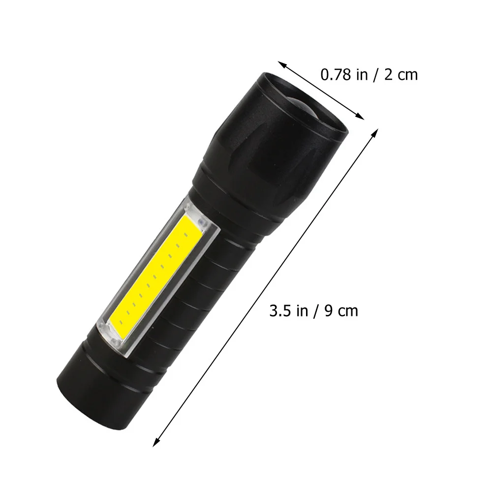 

Portable Strong Light Flashlight Cob LED Side Lamp USB Rechargeable with Over Voltage Protection for Night Use Outdoor