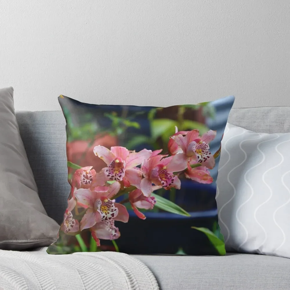 Cymbidium orchids Throw Pillow christmas pillowcases pillow cover luxury pillow