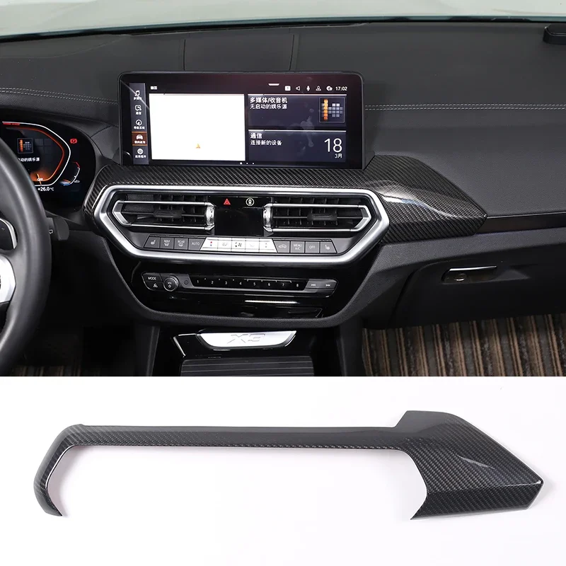 For BMW X3 X4 G01 G02 22-23 Real Carbon Fiber Car Center Console Decoration Panel Cover Interior Car Accessories