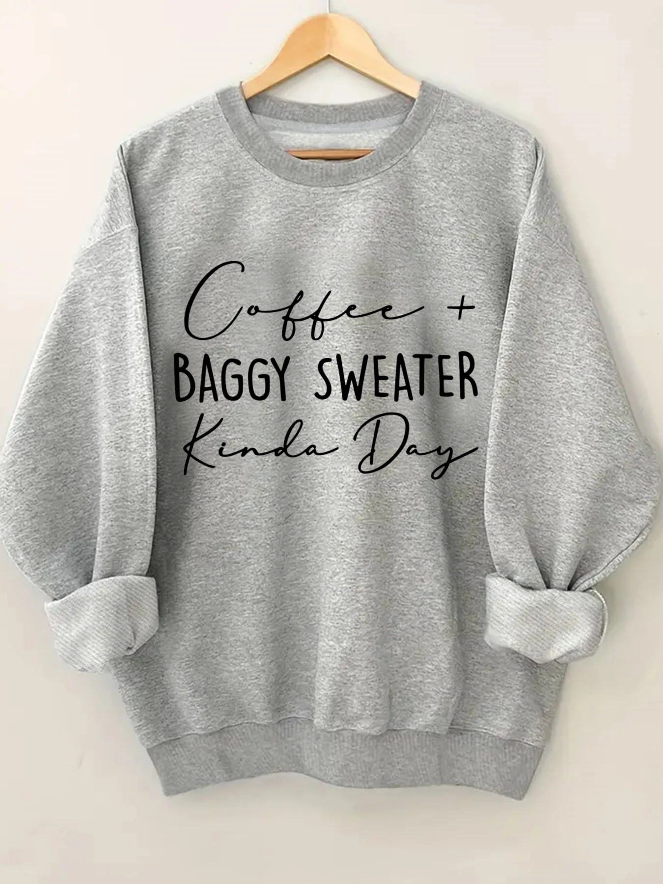 Sweat-shirt à col rond pour femmes à la mode, imprimé avec un motif de lettres, confortable, streetwear, style décontracté
