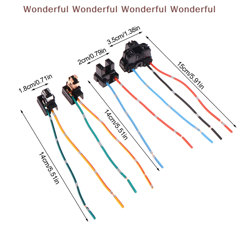 Picture 4: 2Pcs For H1 H7 H4 Bulb Car Headlight Connection Plugs Headlight Lamp Bulb Socket Wiring Harness Connector Plug Adapter Line