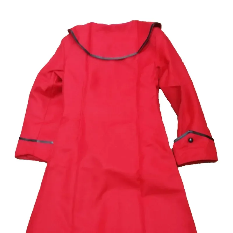 ff34Custimzied vestido Mary Poppins Cosplay disfraz camisa + abrigo rojo + sombrero guantes de regalo 11