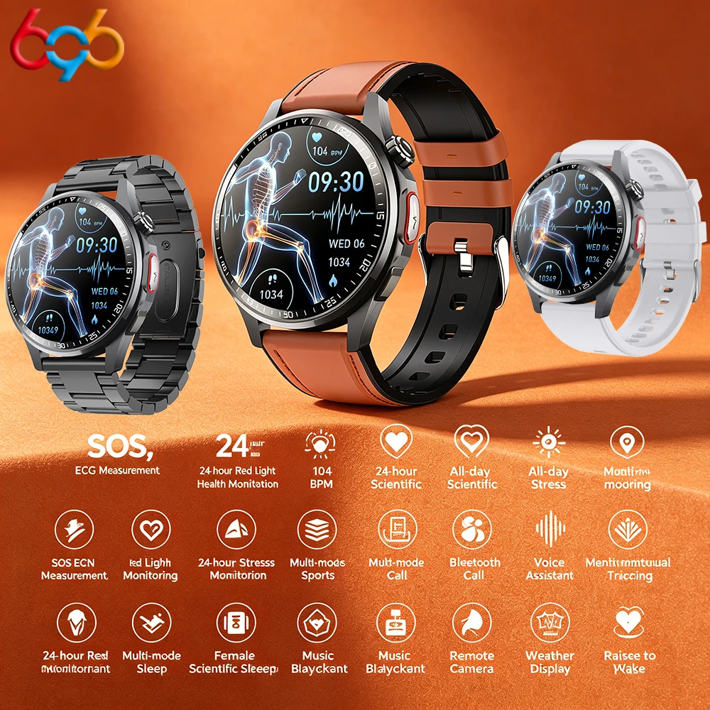 All Day Fall Detected Heart Rate Fitness Sports Smartwatch W