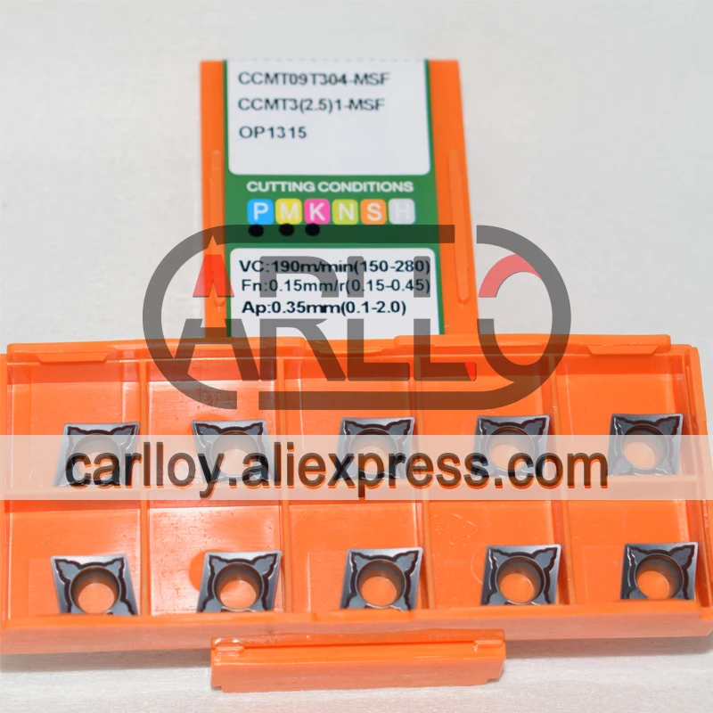 Original CCMT060202-MSF CCMT060204-MSF CCMT09T304-MSF OP1215 OP1315 CNC carbide inserts 10PCS/Box