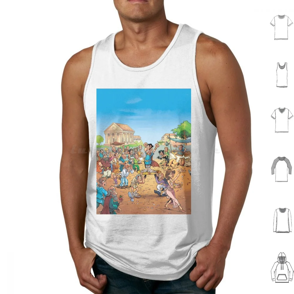 Les Nouvelles De Sarkozix Tank Tops Print Cotton Retro Vintage Nostalgic 60 70 80 Cartoon French France Belgium Strip