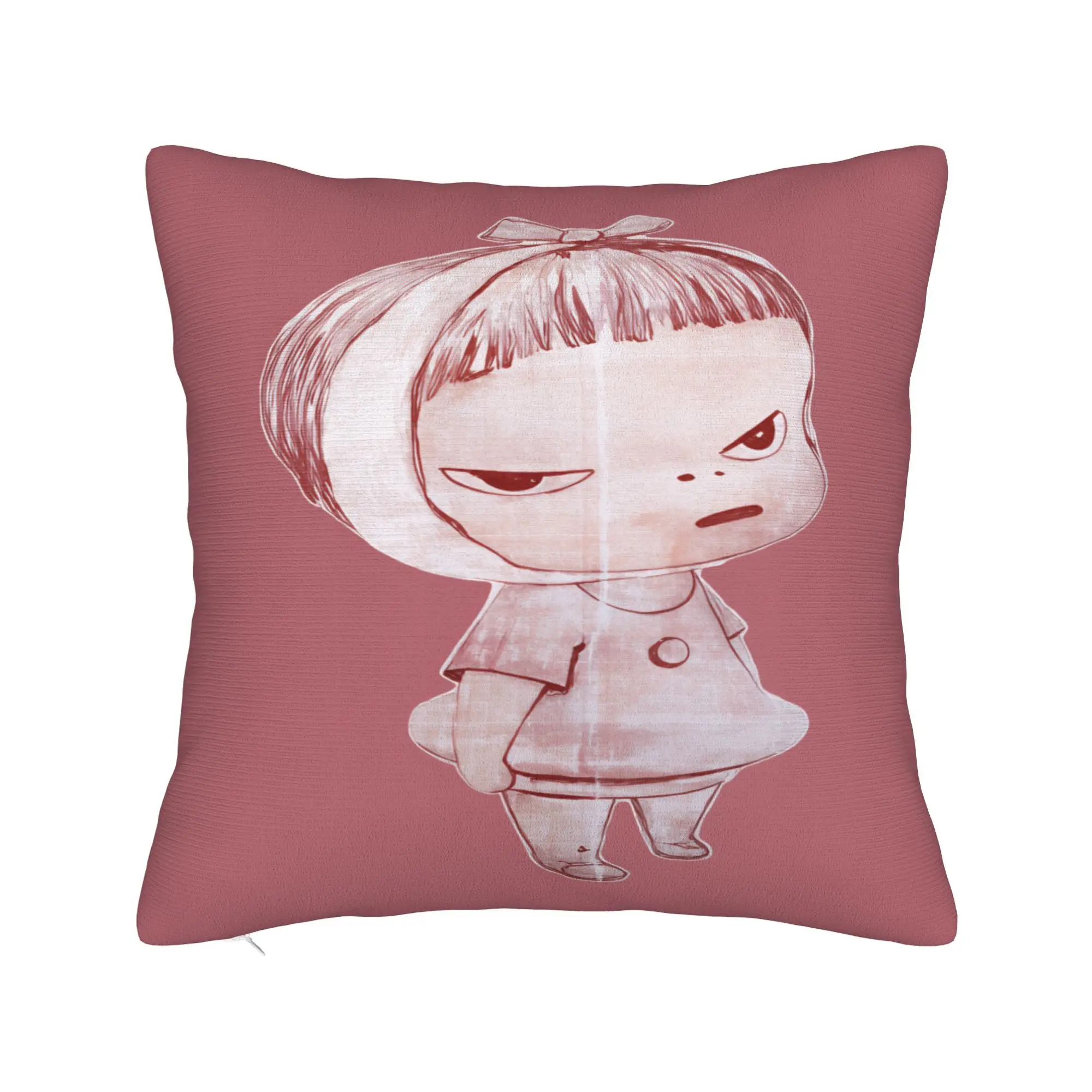 Y-Yoshitomo Nara Pillow Case  Comfy Pillow Cover Kawaii Pillowcases For Sofa Home Decor