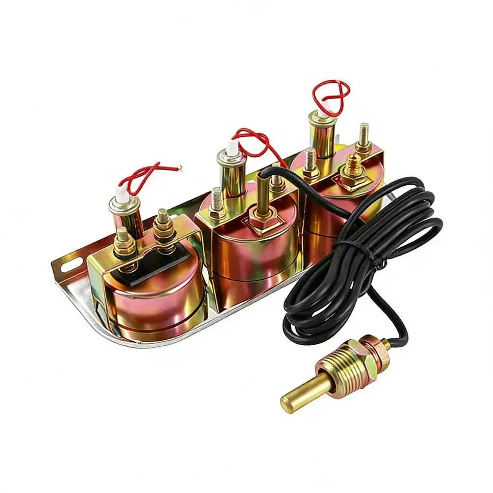 For Engine Monitoring 12 24 V 52mm Triple Gauge Current Monitoring Gauge Oil Temperature 50-140 130-280 ABS Casing