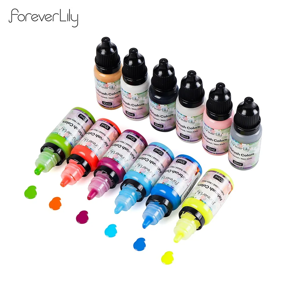 12 stücke Nagellack Farbe Airbrush Nagel Tinte Verwenden Für Airbrush Spritzpistole Farbe Malerei Schablone, Der Hohl Muster Nail art werkzeuge – Detail 6