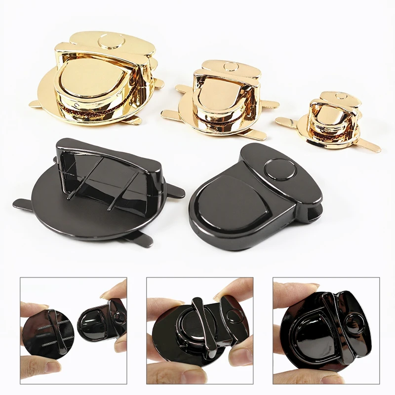 4/10Pcs Metal Buckles Turn Lock Snaps for Woman Handbag Wallet Twist Locks Clasp Bags Closure Buckle DIY Hardware Accessories