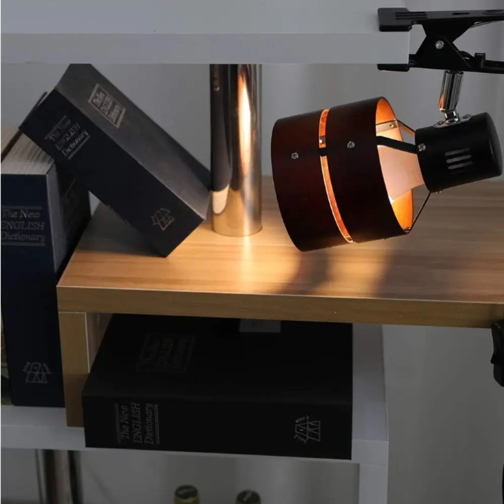 

Solid Wood Construction Swing Arm Clip Wall Lamp Adjustable Swing Arm Design Retro Japanese Sconce LED Light Source