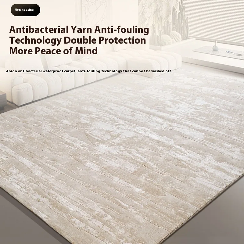 Modern Simple Home Waterproof Bedroom Bedside Rug Easy-to-Clean Floor Mat Woven Technique from Factory Wholesale
