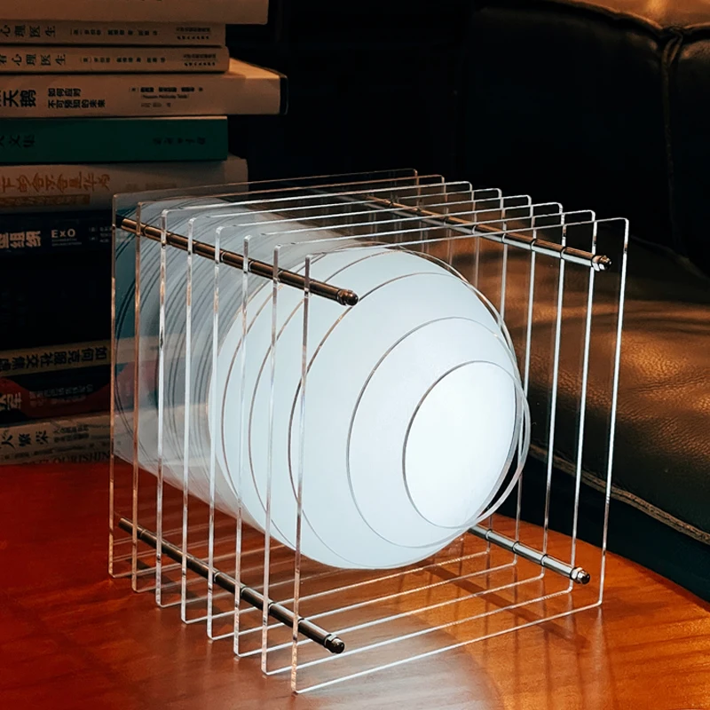 مصباح مكتبي فني من الأكريليك RGB قابل لإعادة الشحن مع تصميم عصري للمكتب، ديكور غرفة المعيشة