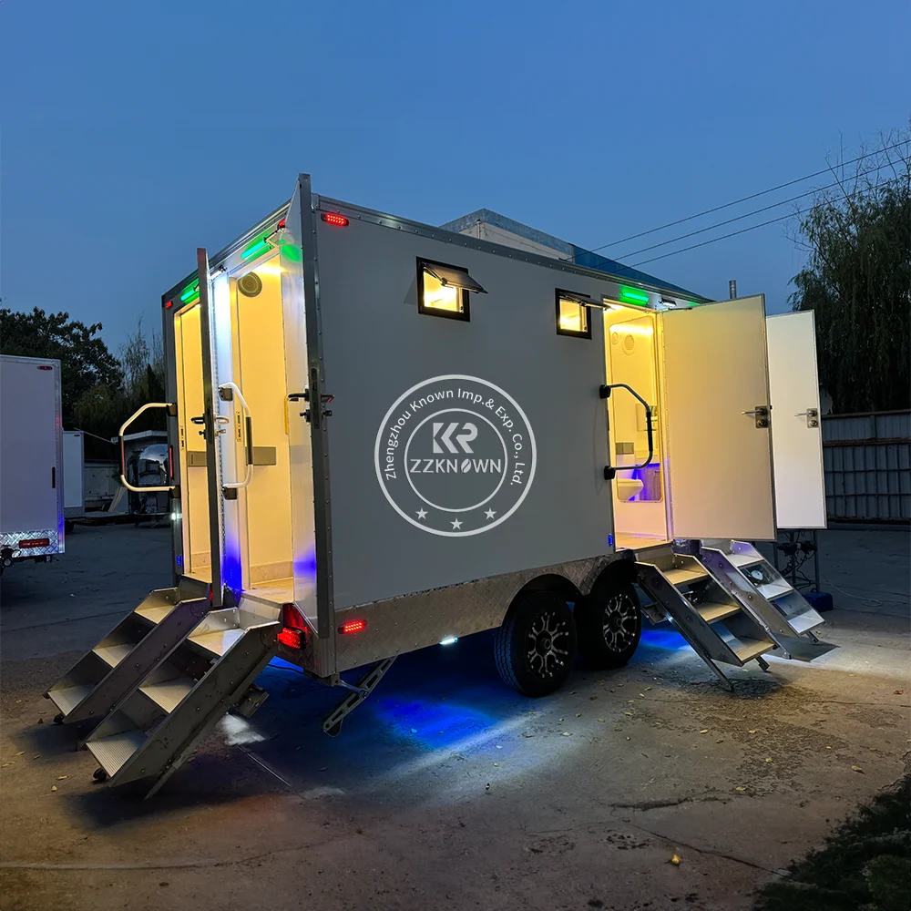 Portable Toilets Luxury Restrooms Shower Room Mobile Bathroom Toilet Trailer For Wedding And Events