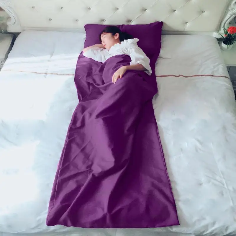 115*210 ซม.น้ําหนักเบาถุงนอนLinerถุงนอนกลางแจ้งCampingโรงแรมแผ่นเดินทางCamping Mat Campingอุปกรณ์