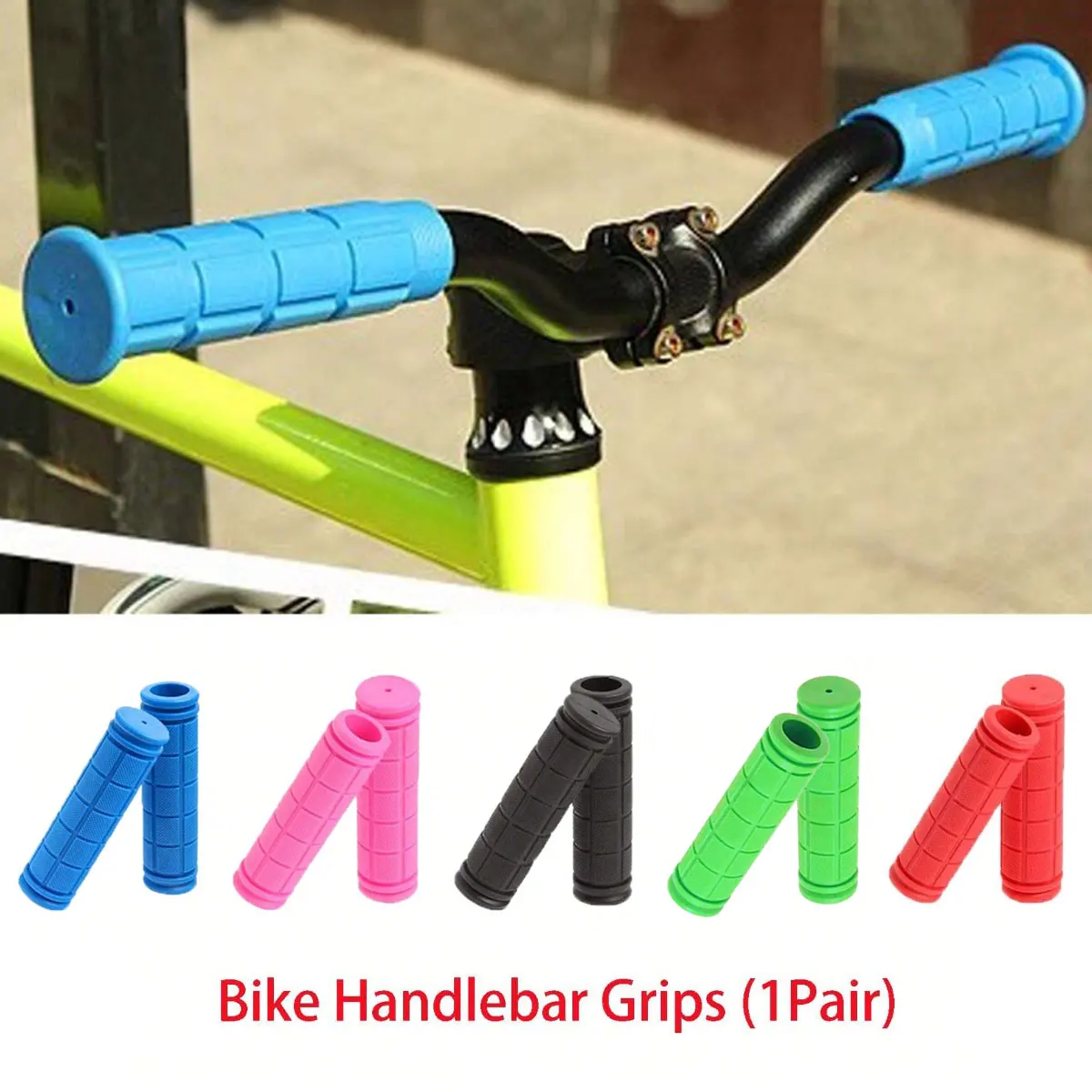 AliExpress pinmoap PINMOAP 2PCS Bicycle Handlebars Gloves Soft Rubber Comfortable Slip Resistant Shock-Absorbing Handlebars Riding Accessories