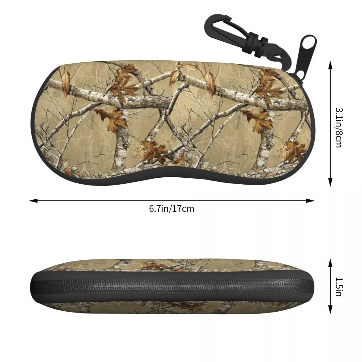 Custom Real Tree Camouflage Camo Pattern Shell Eyeglasses Protector Cases Cool Sunglass Case Glasses Bag