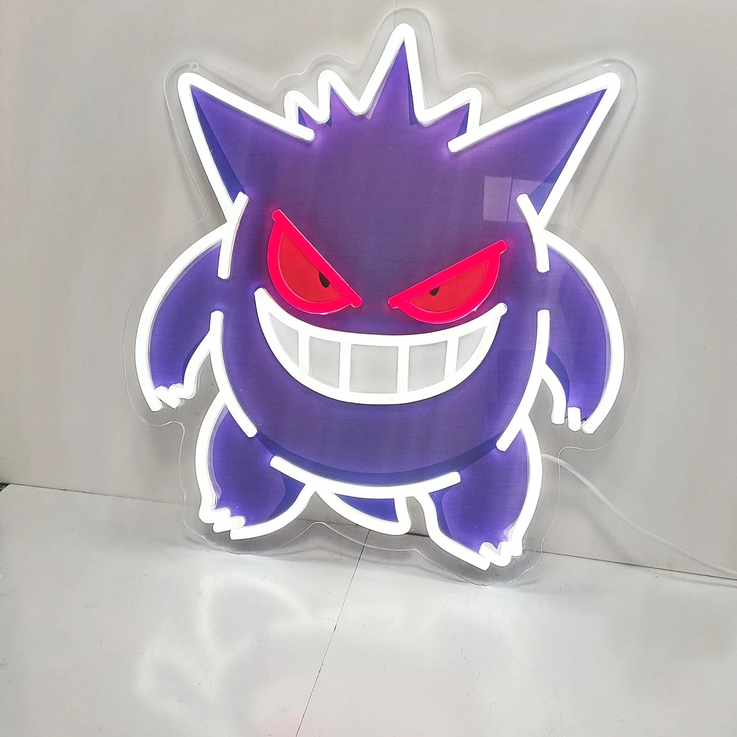 Custom Acrylic Neon LED Light  Anime Pokemon Gengar  Artwork for Home Festival Decor Party Bar Hotel Salon Business Shop,Etc.