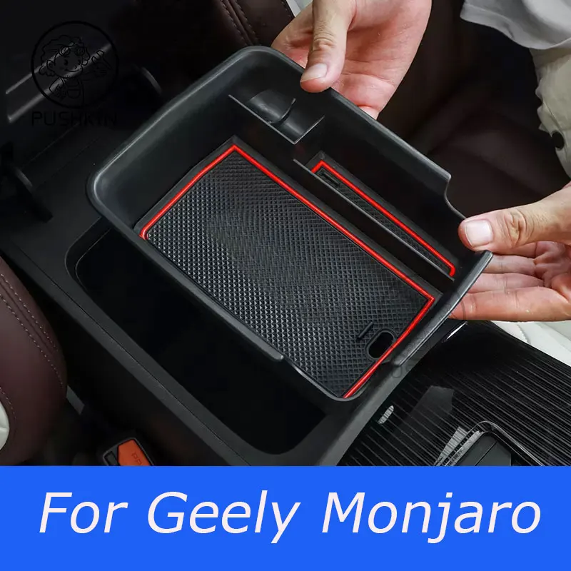 For Geely Monjaro KX11 Grand Koleos 2024 Car Center Console Organizer Storage Interior Armrest Storage Box Accessories For LHD