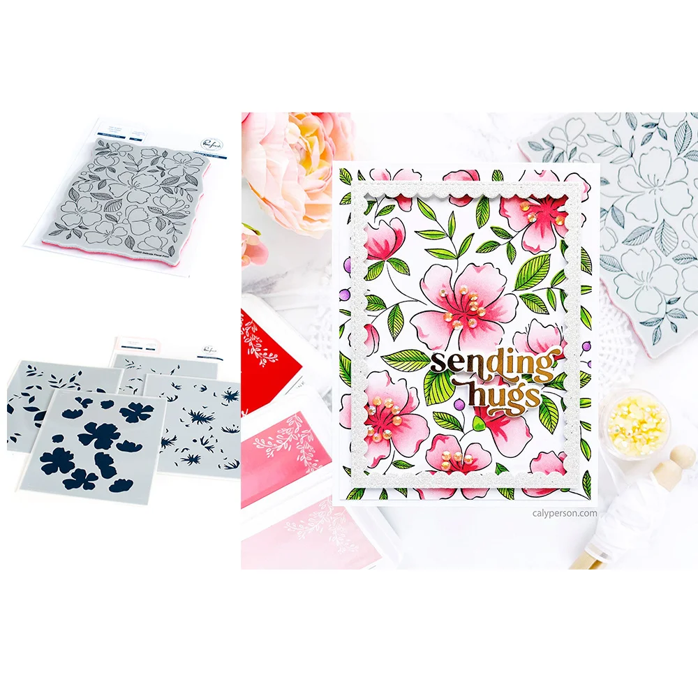 

2022 Newest Delicate Floral Print Dies Scrapbook Decorate Embossing Craft Silicone Stamps Set Diy Greeting Card Handmade Stencil