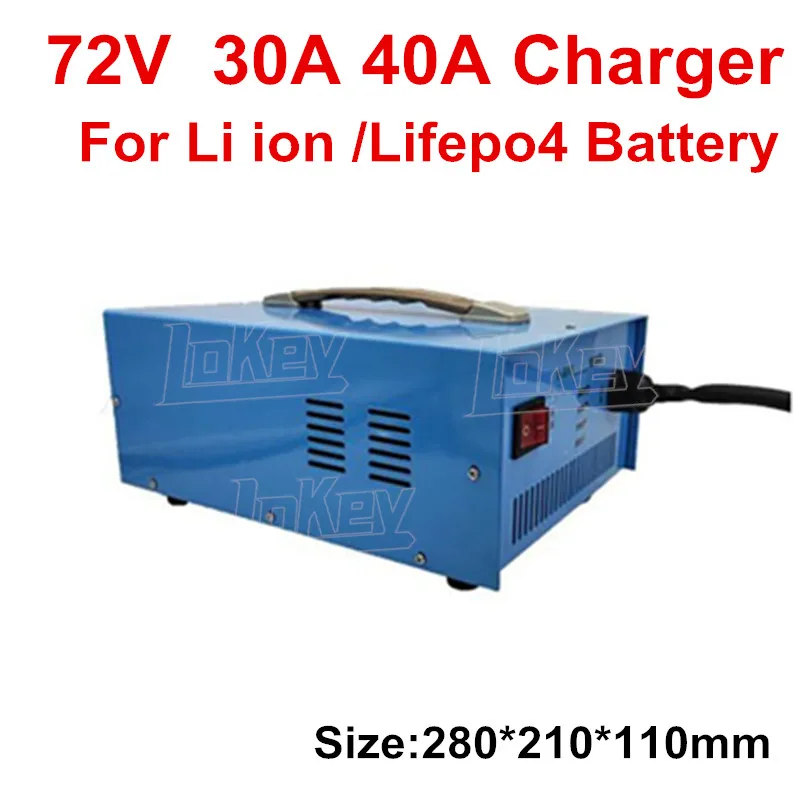 72V 30A 40A smart fast Charger for 19S 79.8V 20S 84V 21S 88.2V li ion 24S 87.6V lifepo4  lithium lipo LTO lead acid batterys