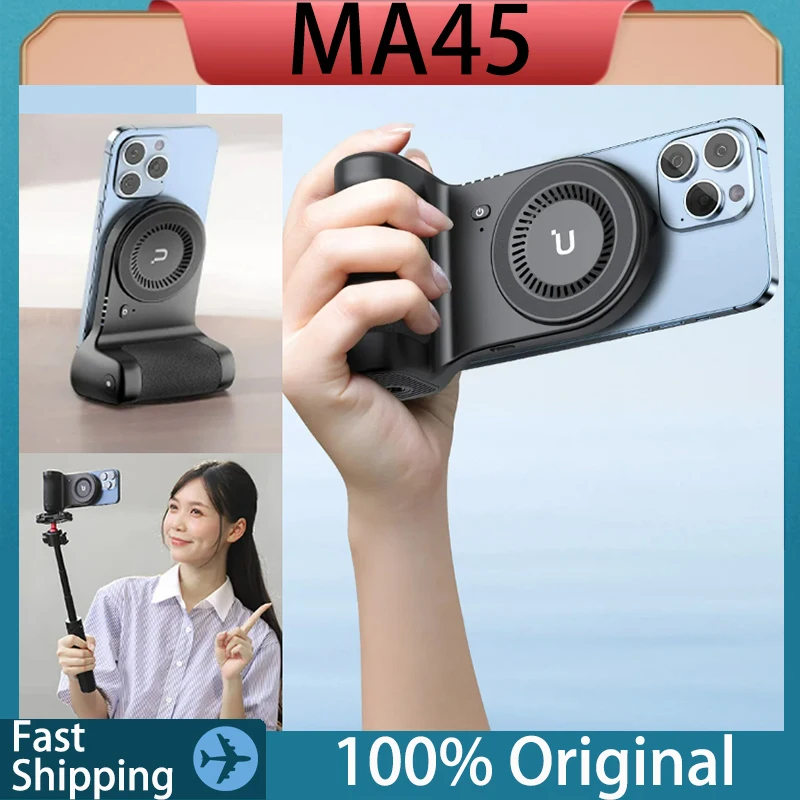 Original Ulanzi MA45 Magnetic Power Grip Bluetooth Shutter Smartphone Handle Grip Custom Selfie Vertical Horizontal Shooting