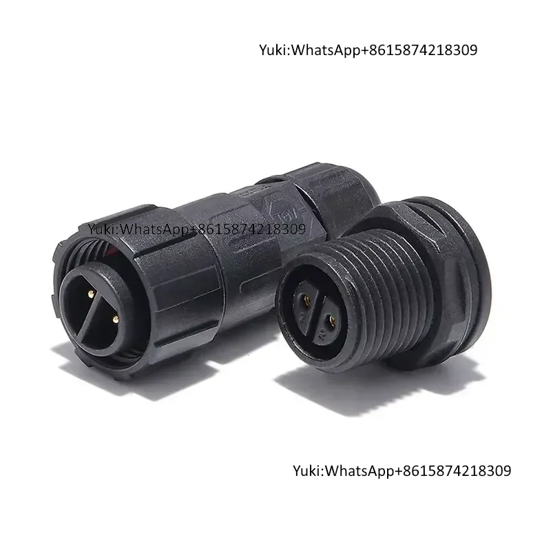 IP68 Waterproof LLT M16 2pin Connector Male Plug Female Panel Mount Socket for Power Outdoor