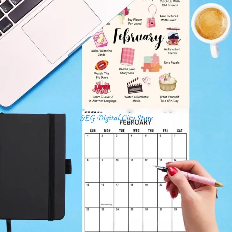 

U75B 2026 Funny Activity Calendar Planner with Art Illustrations For Home Decoration