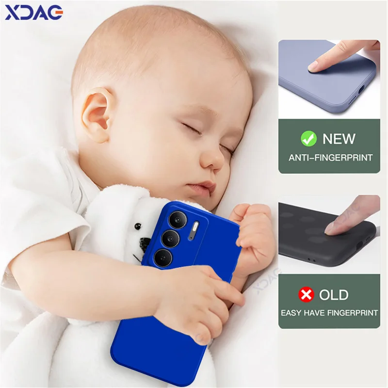 حافظة هاتف فاخرة من السيليكون بطبقة مزدوجة لهاتف Realme V70 V70S RMX3946 RMX3948 360 غطاء ناعم واقٍ مضاد للسقوط ومضاد للصدمات