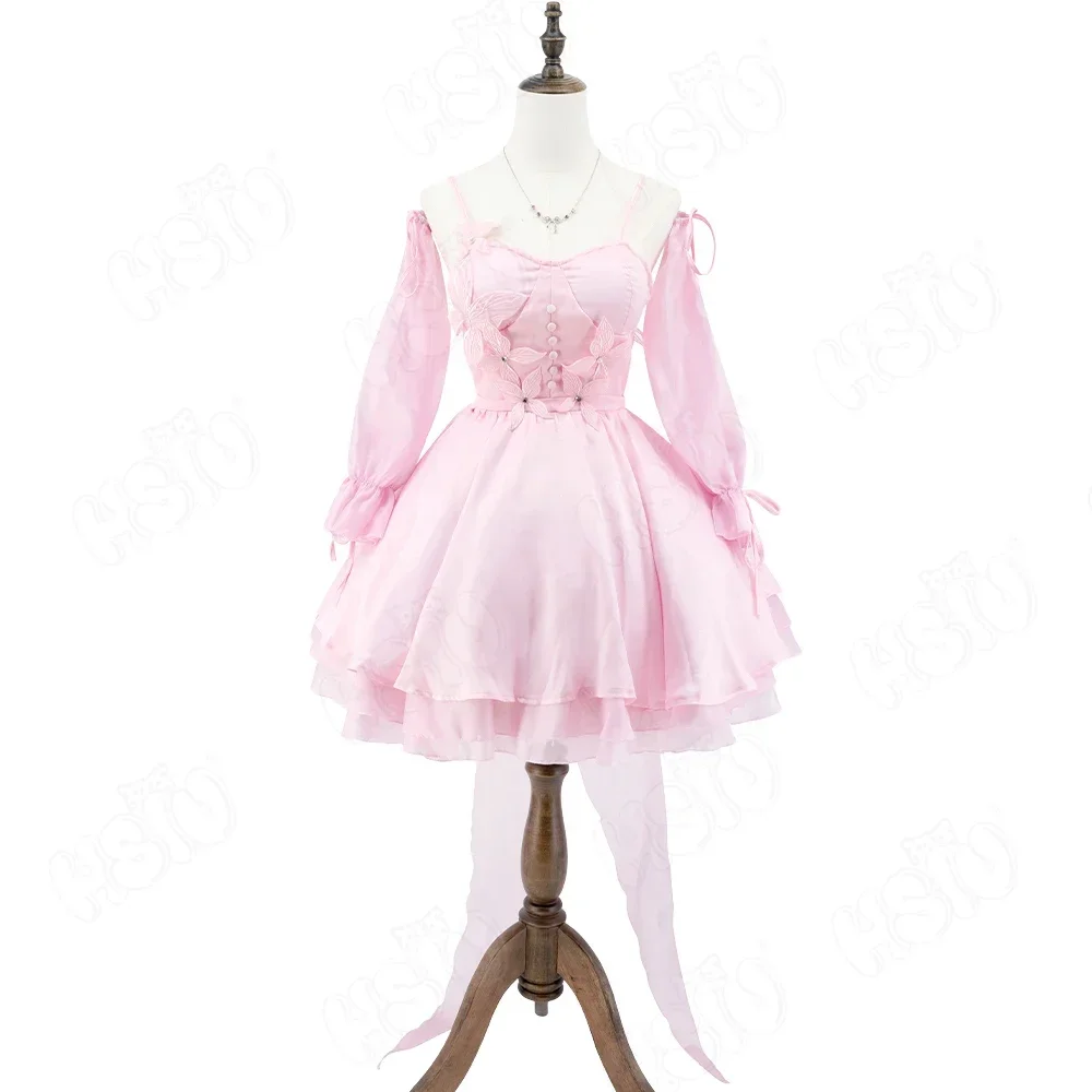 

QWRE Pink Elegant Dream Waves Uniform Halloween Carnival Clothing Game Cosplay Game Love And Deepspace Heroines Cosplay Costume