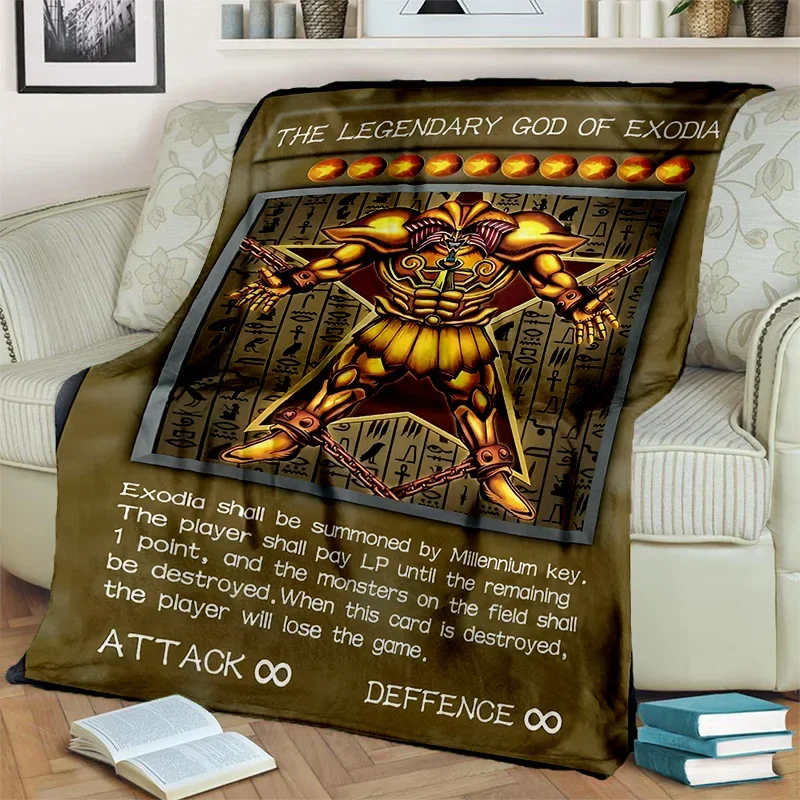 Yu-Gi-Oh MONSTER CARD Anime Cartoon Blanket,Soft Throw Blanket for Home Bedroom Bed Sofa Picnic Travel Office Cover Blanket Kids