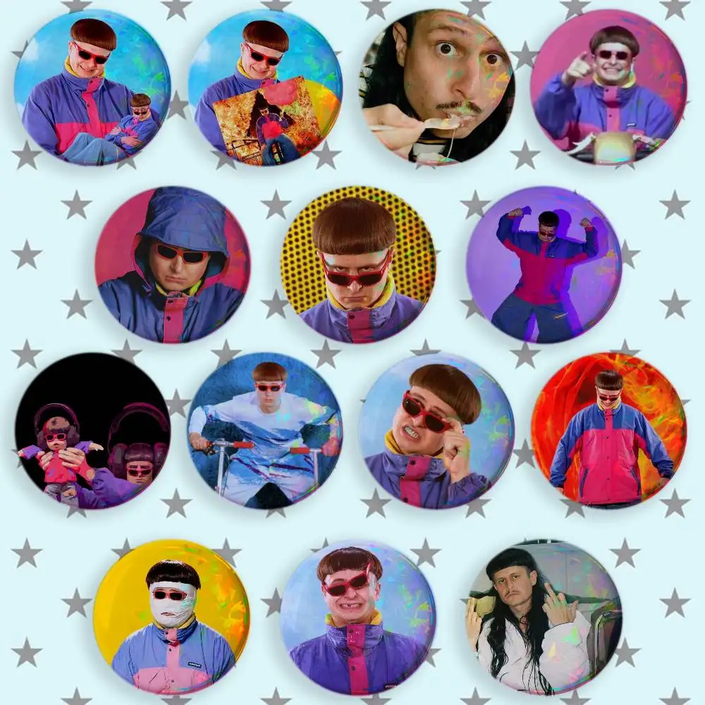 Oliver Tree-Nickell-Hurt Brooches Cartoon Badge Pins Backpack Hat Accessories Friend Gift